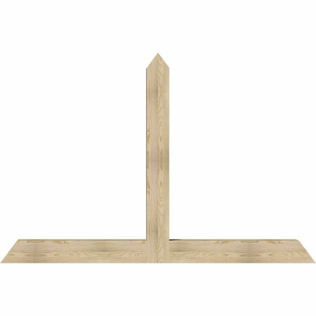 Ekena Millwork Portland Rough Sawn Timber Gable Bracket, Douglas Fir, 84"W x 56"H x 6"D x 6"F, 16/12 Pitch GBW084X56X0606POR00RDF